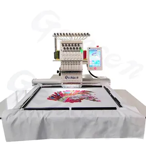 Apparel machines home use garment hats flat embroidery single head machine computerized embroidery machine 1 head for beginners