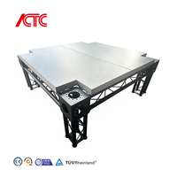 Scène modulaire portable en alliage d'aluminium pour événements de mariage, concerts en plein air, festivals de musique, plateformes à haute capacité, design moderne