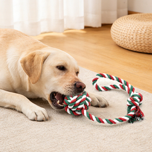 Juguetes de Cuerda de Algodón Navideños al por Mayor para Perros, Juguetes de Peluche Duraderos y Lindos para Mascotas, Resistentes a Mordidas, Regalo de Navidad en Bolsa - Product Image 5