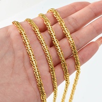 Zeadear - Collar de Cadena con Eslabones de Granos de Café, Chapado en Oro de 18K (750), Aleación de Latón y Cobre, Estilo Moderno, para Unisex, Aniversario