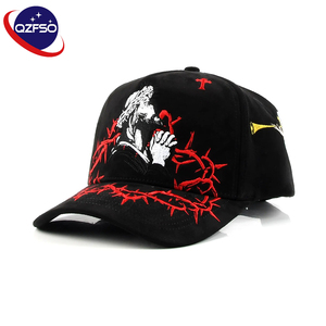 Casquettes personnalisées QZFSO en gros, casquettes à visière incurvée non structurées pour hommes et femmes, casquettes de baseball sportives à 5 panneaux avec broderie 3D pour l'extérieur - Product Image 1