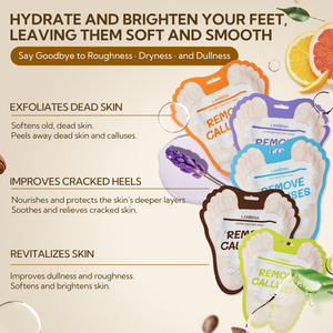 Lanbena Nouveau Masque Exfoliant Hydratant pour les Pieds en Feuille, Chaussettes Exfoliantes, Masque Peeling pour les Pieds - Product Image 5