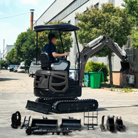 Livraison Gratuite - Mini-Excavatrice Compacte de 1,8 Tonne, Conforme EPA, Micro-Pelleuse sur Chenilles, Petite Excavatrice Agricole, Prix Compétitifs