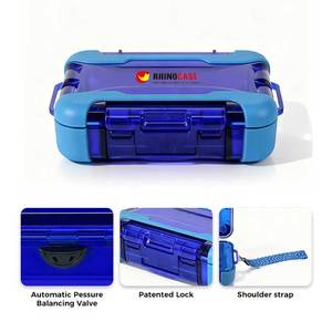 Boîte <span class=keywords><strong>à</strong></span> <span class=keywords><strong>outils</strong></span> simple personnalisée pour PC, boîte <span class=keywords><strong>à</strong></span> <span class=keywords><strong>outils</strong></span> portable en plastique, boîte de rangement, étui rigide imperméable bleu - Product Image 2