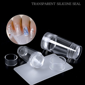 Pince à ongles double tête pour salon de manucure Pure Clear Jelly <span class=keywords><strong>Nail</strong></span> <span class=keywords><strong>Art</strong></span> Stamper Scraper Seal Print <span class=keywords><strong>Silicone</strong></span> <span class=keywords><strong>Nail</strong></span> Stamp Stamping Tools Supplies - Product Image 4
