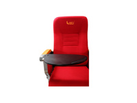 Chaise d'auditorium en aluminium avec accoudoirs, siège rétractable DWG, vente en gros HONGJI