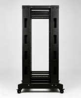 Rack ouvert à deux colonnes et double rail de 19 pouces 6U 550*350*600MM en acier laminé à froid SPCC, profondeur 600 mm, mobile.