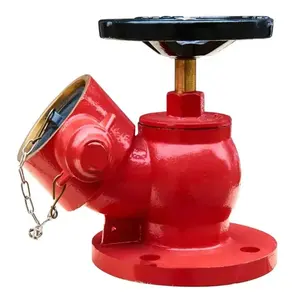 Válvula de manguera de ángulo de bronce para válvula de boca de incendios 50/65mm