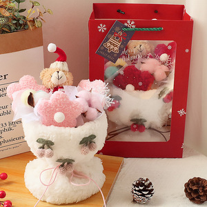 Oso de Peluche con Ramo de Flores de Dibujos Animados, Regalo Creativo para el Día de San Valentín, Regalo de Cumpleaños, Regalo con Flores Artificiales - Product Image 4
