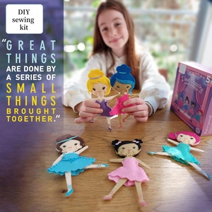 Trung Quốc thị trường trực tuyến cảm thấy trẻ em thiết lập may DIY Ballerina vũ công MaY Kit cho Kid Hands-on búp bê vui vẻ và giáo dục thủ công - Product Image 4
