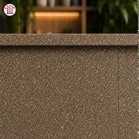Dalle de terrazzo préfabriquée en copeaux mélangés brun terreux, pierre de terrazzo à agrégats naturels, pour comptoir de café, sol de restaurant et revêtement de jardinière