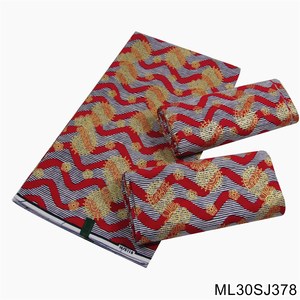 LIULANZHI Nouveaux Tissus Africains pour Femmes, 6 Yards, Tissus de Robe Imprimés <span class=keywords><strong>Cire</strong></span> Dorée 100% Coton ML30SJ366-ML30SJ375 - Product Image 6