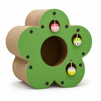 YAOYUE Penguin Maison-griffoir pour chat en carton ondulé avec entrée en arche, lit-caverne pour animaux de compagnie pour dormir et jouer