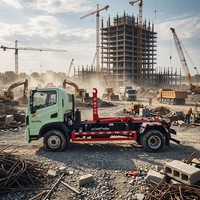 Camion Compacteur à Ordures Dongfeng 4x2 avec Bras Hydraulique de Levage, 31 Tonnes, Occasion, pour la Collecte et le Transport de Déchets de Construction et Domestiques