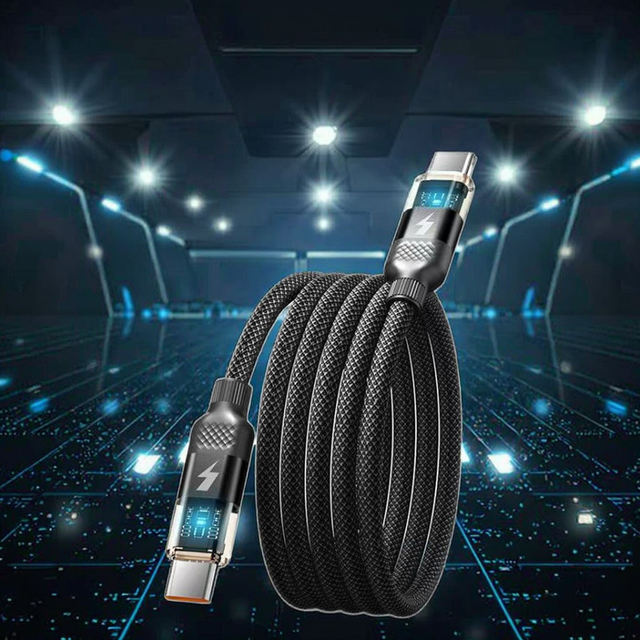 60W 100w Pd Magnetic Nylon Braided Charger Cable Aluminum Alloy Fast Charging Usb 3.0 Connector Mobile Phone Data Wire