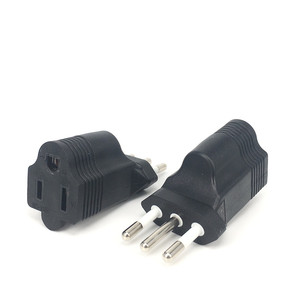 Italien-<span class=keywords><strong>USA</strong></span>-Stromadapter, Italien <span class=keywords><strong>3</strong></span>-<span class=keywords><strong>Pin</strong></span> Stecker auf Nema 5-15R AC Konverter, Italien Stecker auf 5-15R Buchse <span class=keywords><strong>Adapter</strong></span> für Reisen - Product Image 2