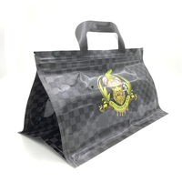 Sachet Mylar personnalisé 3.5 avec logo imprimé exotique, emballage plastique à fenêtre, anti-odeur, forme de fenêtre, premium, vierge, forme spéciale