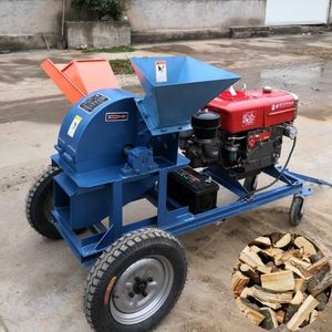 Trituradora de Madera Forestal con Motor Diésel de 18 HP, Capacidad de 800-1500 kg/h para Ramas y Residuos de Jardín, Fácil de Mover - Product Image 3