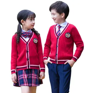 어린이 니트 맞춤 디자인 학교 유니폼 초등학교 유니폼 샘플