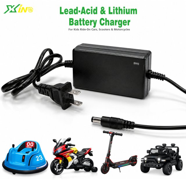 36V 1A Smart Battery Charger for Kids Ride-On Car Electric Motorcycle Lead-Acid Battery Charger for UAE Saudi Arabia Market