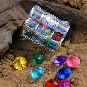 Juego de juguetes de piscina de gemas de buceo que se hunden bajo el agua Unisex, juguetes de entrenamiento de natación de plástico para niños para fiestas de playa de piscina de verano - Product Image 3