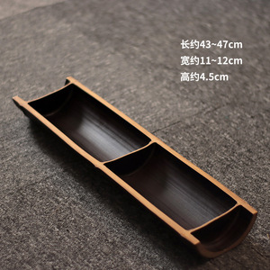 Creative bamboo tea and snack <b>trays</b>, carbonized bamboo snack <b>trays</b>, <b>small</b> candy plates, <b>small</b> fruit plates, bamboo handicrafts. - Product Image 4