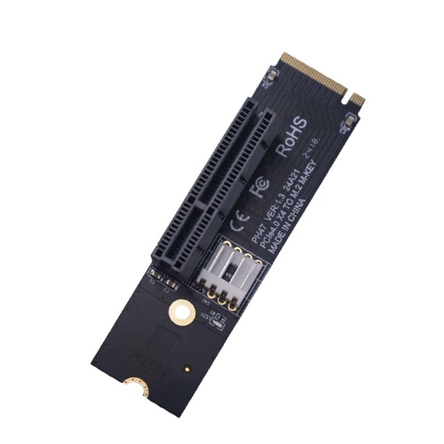 TISHRIC Adapter Card PCIE 4.0 X4 to M.2 M-Key Slot Expansion Card M.2 NGFF Slot to PCI-E Connector Card NGBI to PCIe4.0 for PC