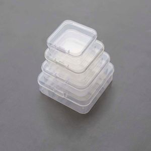 Loq Moq, logotipo personalizado, venta al por mayor, pequeña caja de embalaje transparente, caja organizadora, Mini caja contenedora de almacenamiento de plástico cuadrado para cuentas de joyería - Product Image 2
