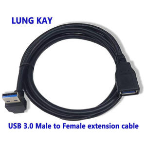 <b>USB</b> 3.0 90 Degree Right Angle Male to Female Extension <b>Cable</b> High Data Transfer Charging 5Gbps PVC Jacket with Braid Shielding - Product Image 6