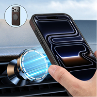 Coque magnétique 360° pour iPhone 18 Pro Max °   Support rotatif avec boucle annulaire en similicuir givré 17 Air 16 15 14 13 12