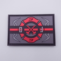 Patch en PVC souple 2D 3D de haute qualité, de luxe, de créateur, avec logo personnalisé, thermocollant, à fixation auto-agrippante, motif pieuvre, pour vêtements et casquettes tactiques
