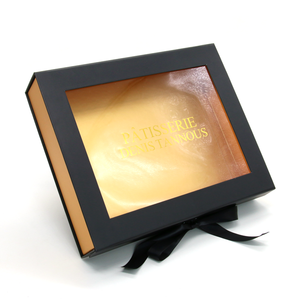 Caja de Pastel Plegable Magnética Personalizada de Grado Alimenticio con Ventana, Empaque de Lujo para Pasteles, Galletas, Cupcakes, Postres, Caja de Regalo para Panadería - Product Image 3