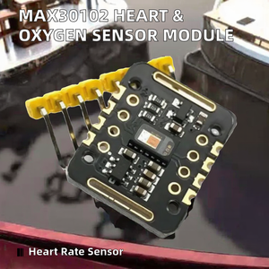 Carte de développement DH MAX30102 avec module capteur de fréquence cardiaque, détection des pulsations et test de concentration en oxygène sanguin, entièrement équipée et embarquée - Product Image 2