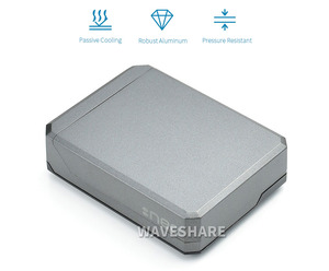 Waveshare PI4-CASE-ARGON-NEO-SKU-17907، أرجون نيو: علبة ألمنيوم نحيفة لجهاز راسبيري باي <span class=keywords><strong>4</strong></span>، تبريد سلبي - Product Image 5