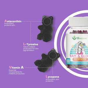 TAN & GLOW GUMMIES Gommes blanchissantes pour la peau Complément de beauté Antioxydant Riche en Astaxanthine Lutéine OEM ODM Service - Product Image 3