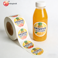 Autocollants en PVC imperméables personnalisés avec logo d'entreprise, étiquettes d'emballage pour bouteilles d'eau potable, rouleaux d'autocollants