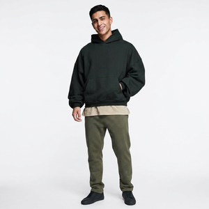 Sudaderas con capucha sin cuerdas para hombre de talla grande de alta calidad 500 Gsm Pullover Streetwear sudaderas con capucha personalizadas de gran tamaño en blanco - Product Image 1