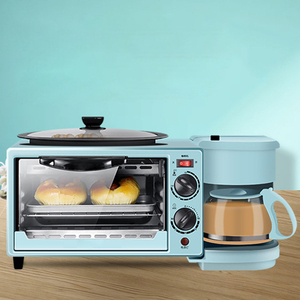 Grill rôtissoire électrique 3 en 1, ustensiles de cuisine, Machine multifonction pour petit déjeuner, Center rétro, famille, four en acier inoxydable - Product Image 4