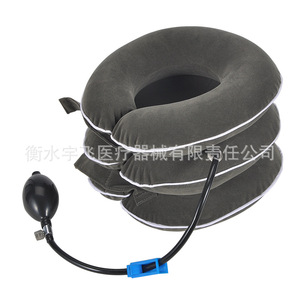 Dispositif de traction cervicale gonflable floqué, taille unique, attelle manuelle pour le cou, pour adultes, usage domestique - Product Image 4