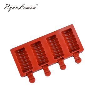 แม่พิมพ์ซิลิโคนทำไอศกรีมแท่งขนาดเล็ก ดีไซน์สร้างสรรค์ รับทำโลโก้ 8 ช่อง 4 ช่อง แม่พิมพ์เค้กช็อกโกแลต DIY - Product Image 3