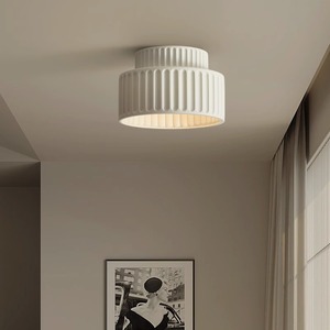 Luminaire LED haut de gamme de style japonais Wabi-Sabi moderne, design nordique inspiré du crème, pour balcon, dressing - Product Image 5