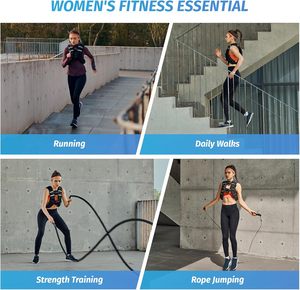 Gilet lesté de fitness réglable et personnalisé, doux pour la peau, avec sacs de sable améliorés pour la marche, la course à pied, le jogging et l'entraînement - Product Image 3