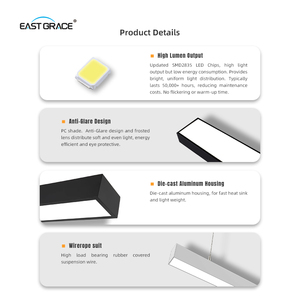 0-10V Dimmable văn phòng tuyến tính Batten chiếu sáng bề mặt gắn bảng điều khiển cho nội thất thương mại hiện đại - Product Image 4