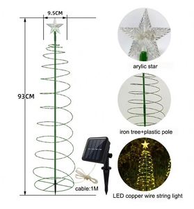 Wholesale High Quality Waterproof Solar Led Christmas Tree Copper <b>Wire</b> Sting Lights Garden Decoration Lawn - Product Image 6