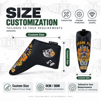 Ensemble de housses de tête de club de golf personnalisées en cuir PU de luxe, protection pour driver, accessoires de golf de haute qualité, OEM