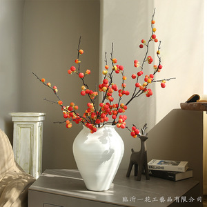 Fleurs artificielles de mûrier Yihua, couleur rouge vin, en soie, pour décoration intérieure, style moderne et épuré - Product Image 3