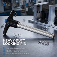 Goupille d'indexage à dégagement rapide en acier inoxydable avec poignée en T, goupille de positionnement robuste pour le positionnement des fixations de machines