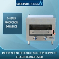 Grill de comptoir au gaz naturel/GPL Core Pro CP-SM24 en acier inoxydable de qualité alimentaire, 26 000 BTU, avec grille réglable sur 4 positions