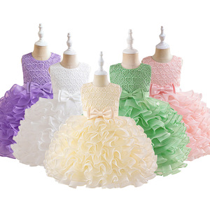 2025 Hotsale fille unique dentelle corsage <span class=keywords><strong>robe</strong></span> sans manches col rond <span class=keywords><strong>robe</strong></span> de mariée - Product Image 5