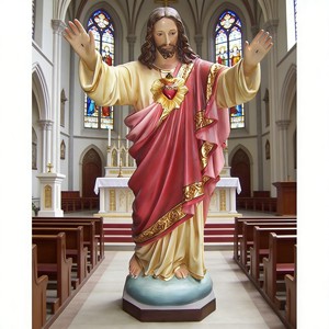Custom <b>Religious</b> Resin Hand-painted Lifelike Life Size Christian Jesus Christ Nativity Sculpture for Home Decoration 2 - Product Image 5